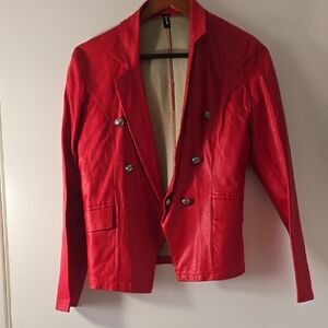 Elegant Red Women's Blazer